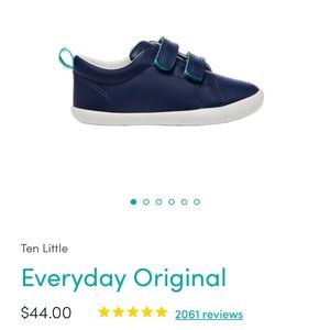 New in Box Ten Little blue leather Velcro shoes